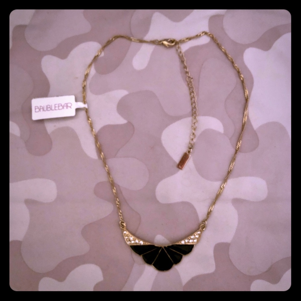 BaubleBar Adjustable Bib Necklace in Black